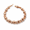 18K Gold Plated 18+2 cm Heart CZ Bracelet | Wholesale