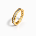 CZ Eternity Band Ring 18K Gold Plated – 4 mm Width