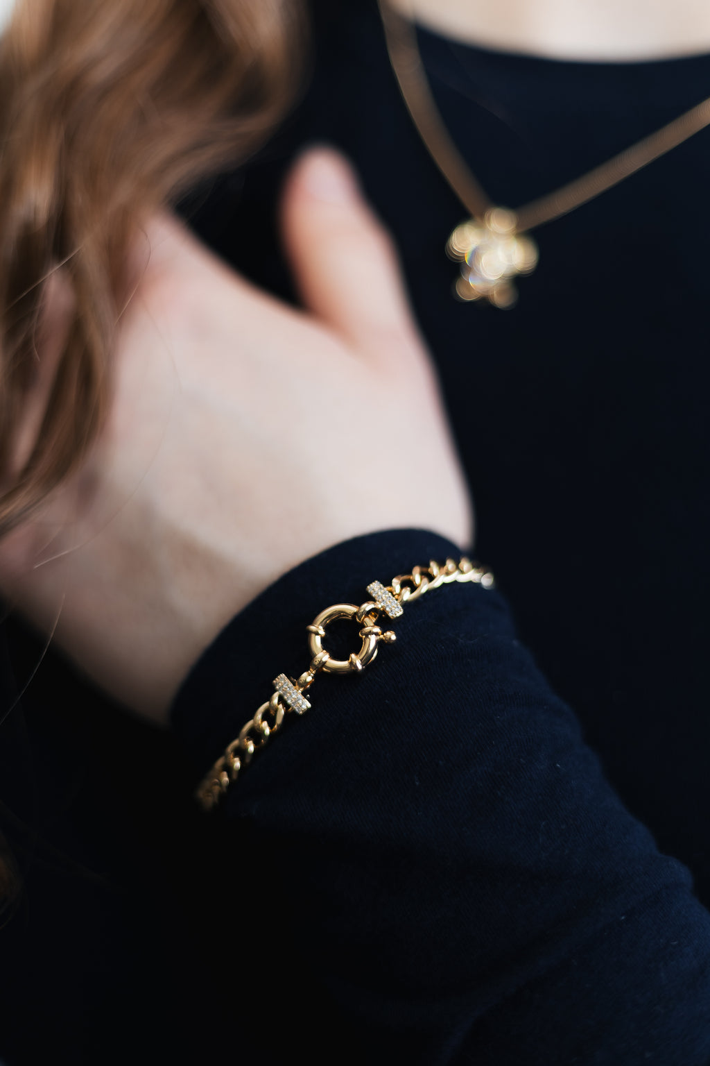 14K Gold Plated 18.5 cm Cuban Bracelet | Wholesale