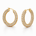 18K Gold Plated CZ Mini Hoop Earrings