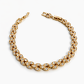 18k Gold Plated Cuban Link CZ Bracelet 18+2 cm | Wholesale