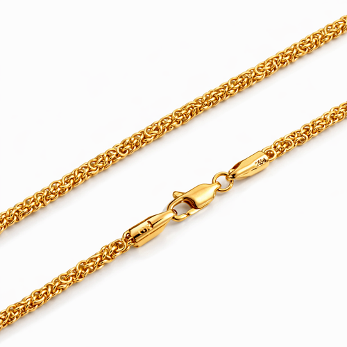 18K Gold Plated Byzantine Chain Necklace Wholesale 45 см