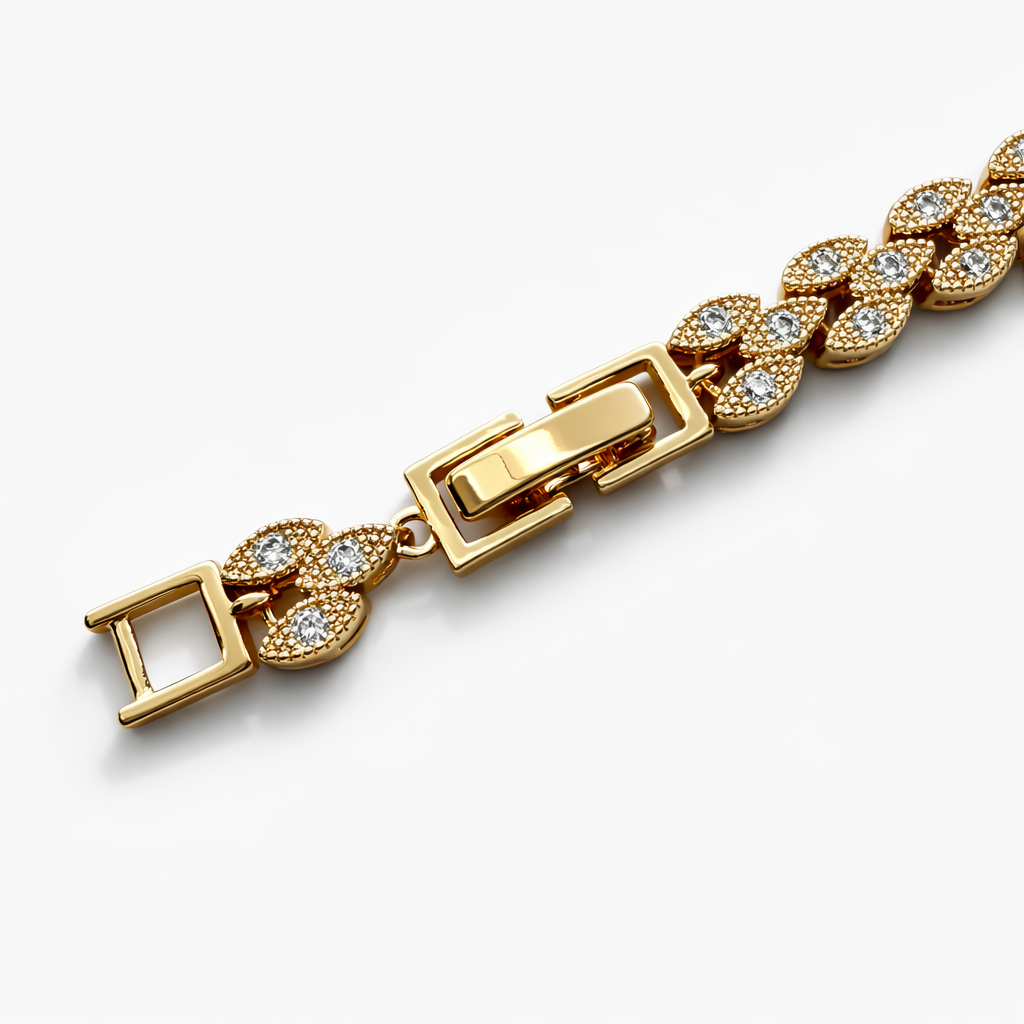 18k Gold Plated Cuban Link CZ Bracelet 18+2 cm | Wholesale