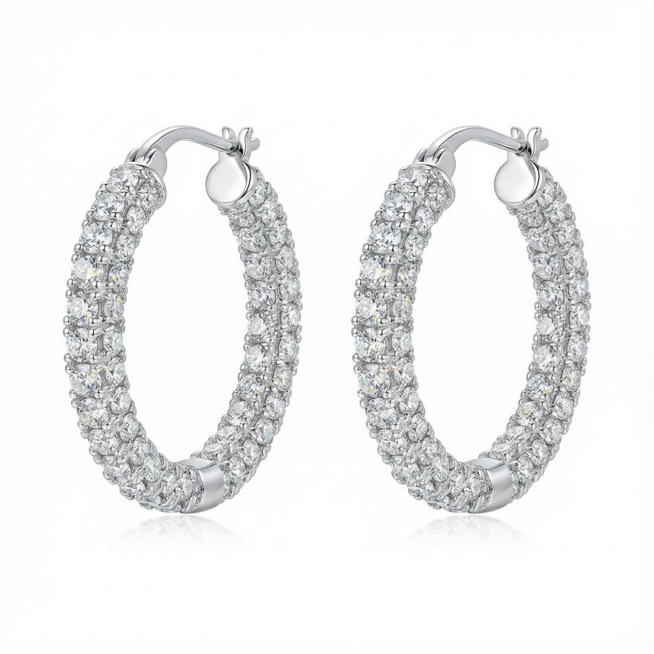18K Gold Plated CZ Mini Hoop Earrings