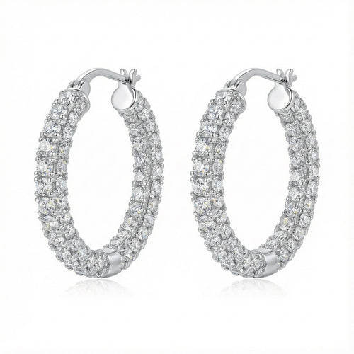 18K Gold Plated CZ Mini Hoop Earrings