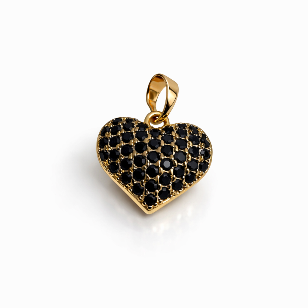 Heart Pendant with CZ, 18K Gold Plated