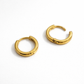 Classic Mini Hoop Earrings 18K Gold Plated – 13 mm (Pack of 6 Pairs)