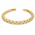 Gold Plated CZ Multi-Row Bracelet – 18.5 cm
